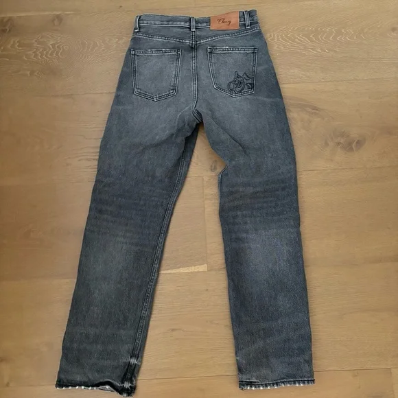 Cherry LA Charcoal Straight Jeans